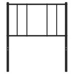 vidaXL Tête de lit métal noir 90 cm