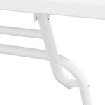 vidaXL Ensemble bistro de jardin 3 Pièces Blanc Acier