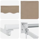 vidaXL Store Manuel Rétractable Beige 500x300 cm