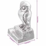 Serre-livres 2 Pièces Argent 12x9x19 cm Aluminium Hibou