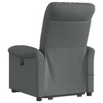 vidaXL Fauteuil inclinable de massage électrique Gris foncé Tissu