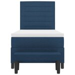 vidaXL Lit à ressorts avec tête de lit Bleu 90 x 190 cm tissu