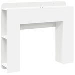 vidaXL Cabinet de Tête de Lit avec stockage Blanc Bois d'ingénierie