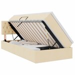 vidaXL Lit avec rangement et matelas Crème 100 x 200 cm Velours
