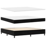 Lit Box Spring vidaXL avec Matelas Noir 200x200 cm en Velours