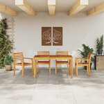 vidaXL Ensemble de salle à manger pour jardin 5 Pièces Marron