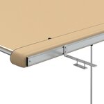 vidaXL Auvent de camping-car et caravane 3x2x2 15 m Beige