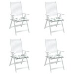 vidaXL Coussins de chaise lot de 4 motif de feuilles 50x50x3 cm tissu