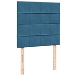 vidaXL Sommier à lattes de lit avec matelas bleu 100x200 cm