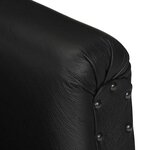 vidaXL Chaise cabriolet Noir Cuir véritable de chèvre