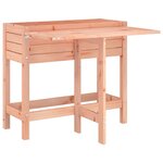vidaXL Jardinière avec dessus de table pliable bois de Douglas massif