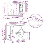 vidaXL Ensemble de mobilier de salle de bain 4 Pièces Gris Sonoma