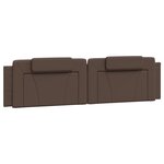 vidaXL Coussin de tête de lit marron 200 cm similicuir