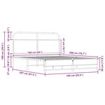 vidaXL Cadre de lit en métal sans matelas chêne sonoma 160x200 cm