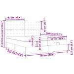 VidaXL Cadre de lit ottoman avec matelas noir 180x200 cm similicuir