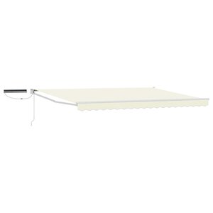 vidaXL Auvent rétractable électrique Crème et Blanc 4 x 2 m