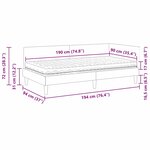 vidaXL Cadre de lit d'angle avec matelas Autre 2 Pièces Crème Velours