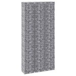 vidaXL Lits surélevés en gabion 3 Pièces 30x30x150 cm Fer