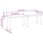 vidaXL banc Gris Sonoma 160 x 35 x 45 cm Bois d'ingénierie