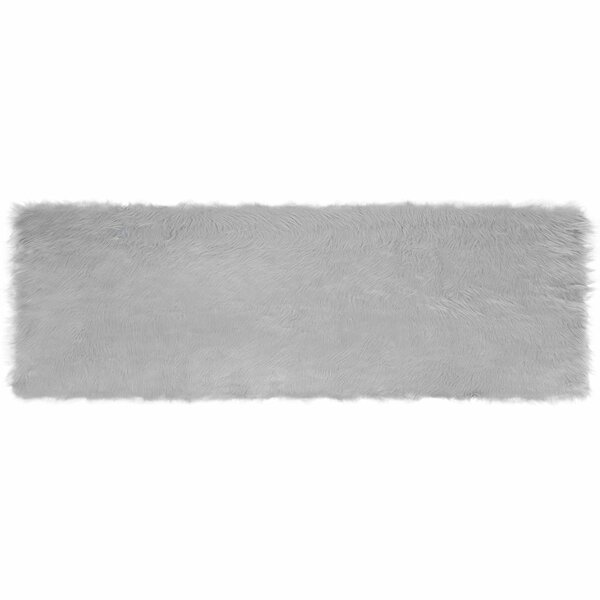vidaXL Tapis en fausse Tafalla Gris 80 x 250 cm Polyester