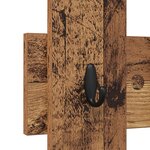 vidaXL Porte-manteau mural Montage mural Bois ancien 60 x 3 x 82 cm