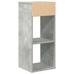 vidaXL Bibliothèque gris béton 34x31x80 cm bois d’ingénierie