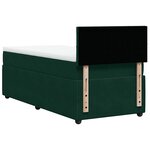 vidaXL Sommier à lattes de lit avec matelas Vert foncé 90x190 cm