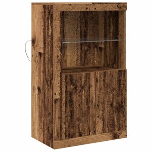 vidaXL Buffet LED Bois ancien 60 5 x 37 x 100 cm Bois d'ingénierie