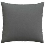 vidaXL Coussins de canapé 2 Pièces Gris foncé 50 x 50 cm tissu