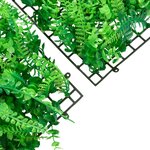  vidaXL Clôture feuilles de fougère artificielles 6 Pièces vert 40x60 cm