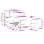 vidaXL Cadre de lit sans matelas 120x200 cm bois de pin massif