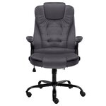 vidaXL Chaise de bureau Gris foncé Velours