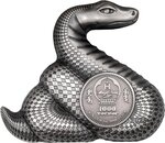 Pièce de monnaie en Argent 1000 Togrog g 31.1 (1 oz) Millésime 2025 Shaped Lunar Year NIMBLE SNAKE (PRÉCOMMANDE)