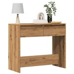 vidaXL Table console chêne artisanal 89x41x76 5 cm bois d'ingénierie