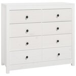 vidaXL Armoire latérale Blanc 100x40x90 cm Bois de pin massif