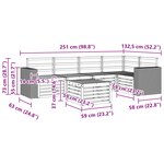 vidaXL Ensemble de canapés d'extérieur 6 pc Naturel Polyester