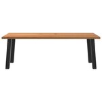 vidaXL Table à manger marron clair bois de chêne massif rectangulaire