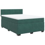 vidaXL Sommier à lattes de lit et matelas Vert foncé 160x200cm Velours