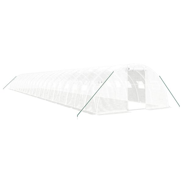 vidaXL Serre avec cadre en acier blanc 88 m² 22x4x2 m