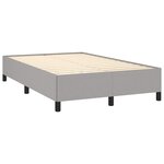 vidaXL Sommier à lattes de lit et matelas gris clair 120x190 cm tissu
