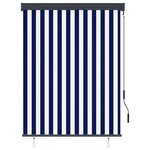 vidaXL Store roulant d'extérieur 120x250 cm Bleu et blanc