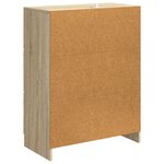 vidaXL Buffet Chêne Sonoma 66 x 34 5 x 87 cm Bois d'ingénierie