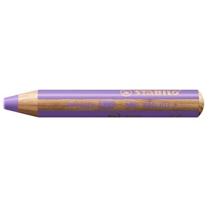 Crayon multi-talents woody 3en1 rond mauve pastel STABILO