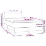 vidaXL Sommier à lattes de lit et matelas gris foncé 120x190cm velours