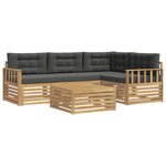 vidaXL Ensemble de canapés d'extérieur 6 pc Blanc et anthracite