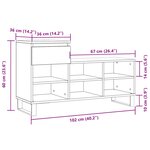 vidaXL Armoire à chaussures Chêne marron 102x36x60cm Bois d'ingénierie