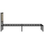 vidaXL Cadre de lit en métal sans matelas chêne sonoma 120x200 cm