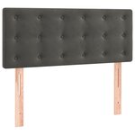 vidaXL Sommier à lattes de lit et matelas gris foncé 120x190cm velours
