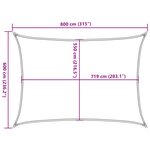 vidaXL Voile d'ombrage 160 g/m² rectangulaire jaune 6x8 m PEHD