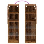 vidaXL Meuble TV avec lumières LED vieux bois 30 5x30x102 cm